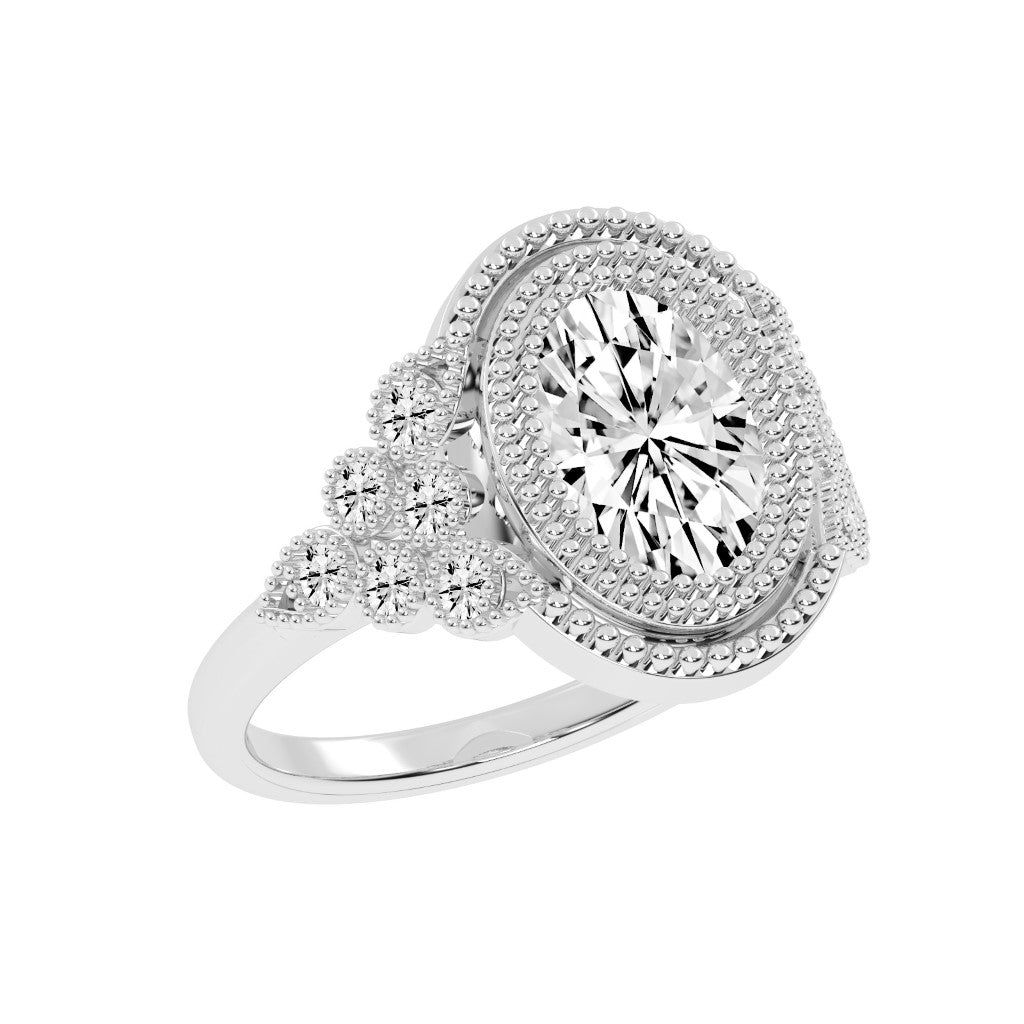 Solarya Round Cut Classic Lab Diamond Ring