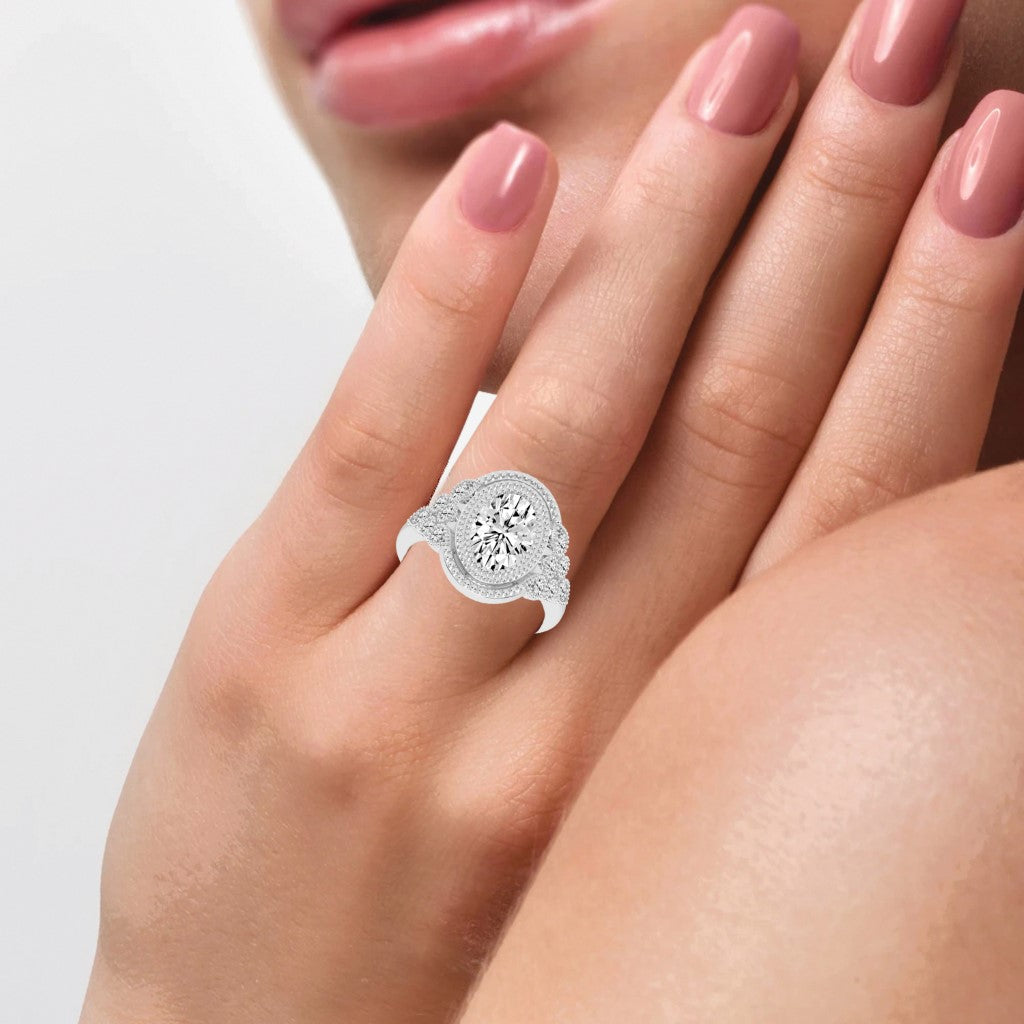 Solarya Round Cut Classic Lab Diamond Ring