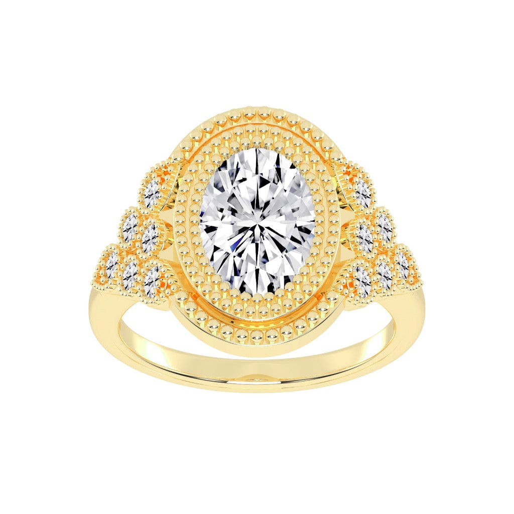 Solarya Round Cut Classic Lab Diamond Ring