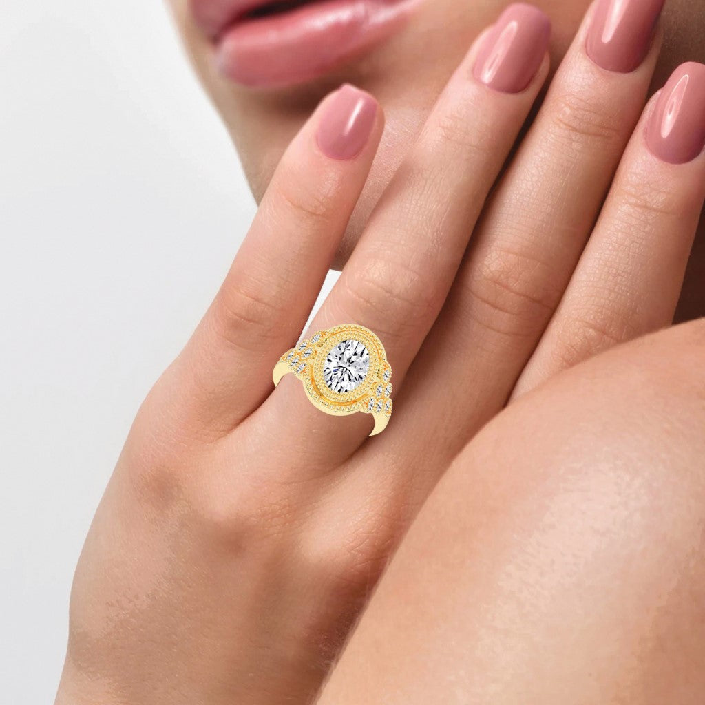 Solarya Round Cut Classic Lab Diamond Ring