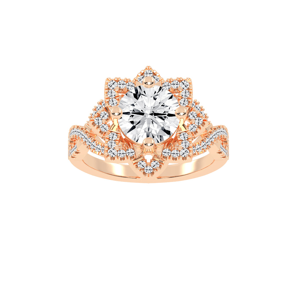 Viralora Criss- Cross Lab Diamond Ring