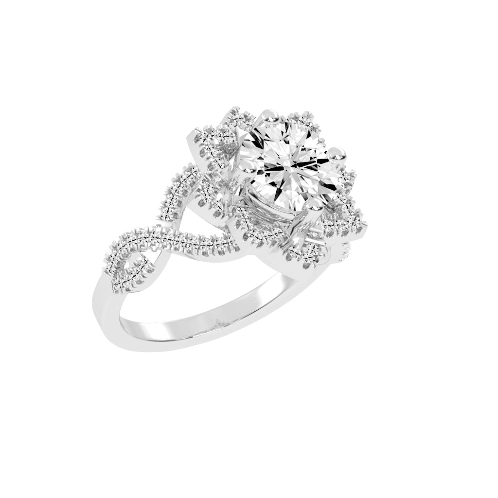 Viralora Criss- Cross Lab Diamond Ring
