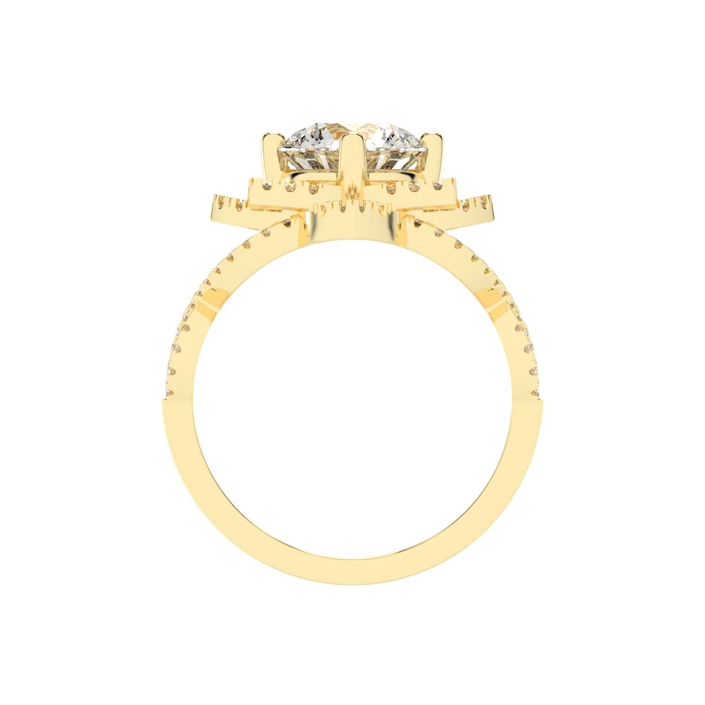 Viralora Criss- Cross Lab Diamond Ring