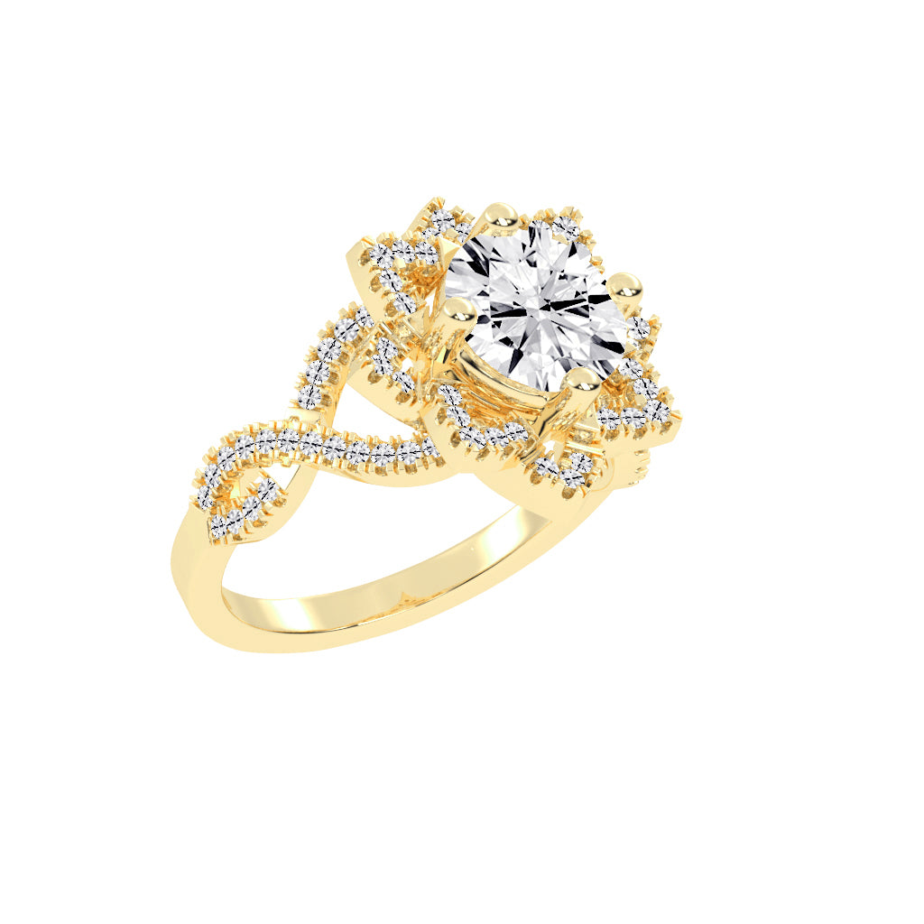 Viralora Criss Cross Lab Diamond Ring