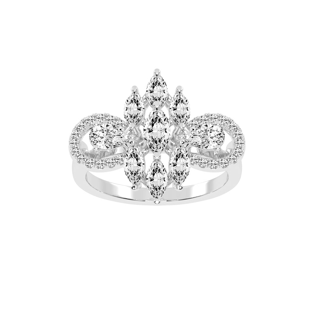 Diaraelle Marquise Cut Classic Lab Diamond Ring
