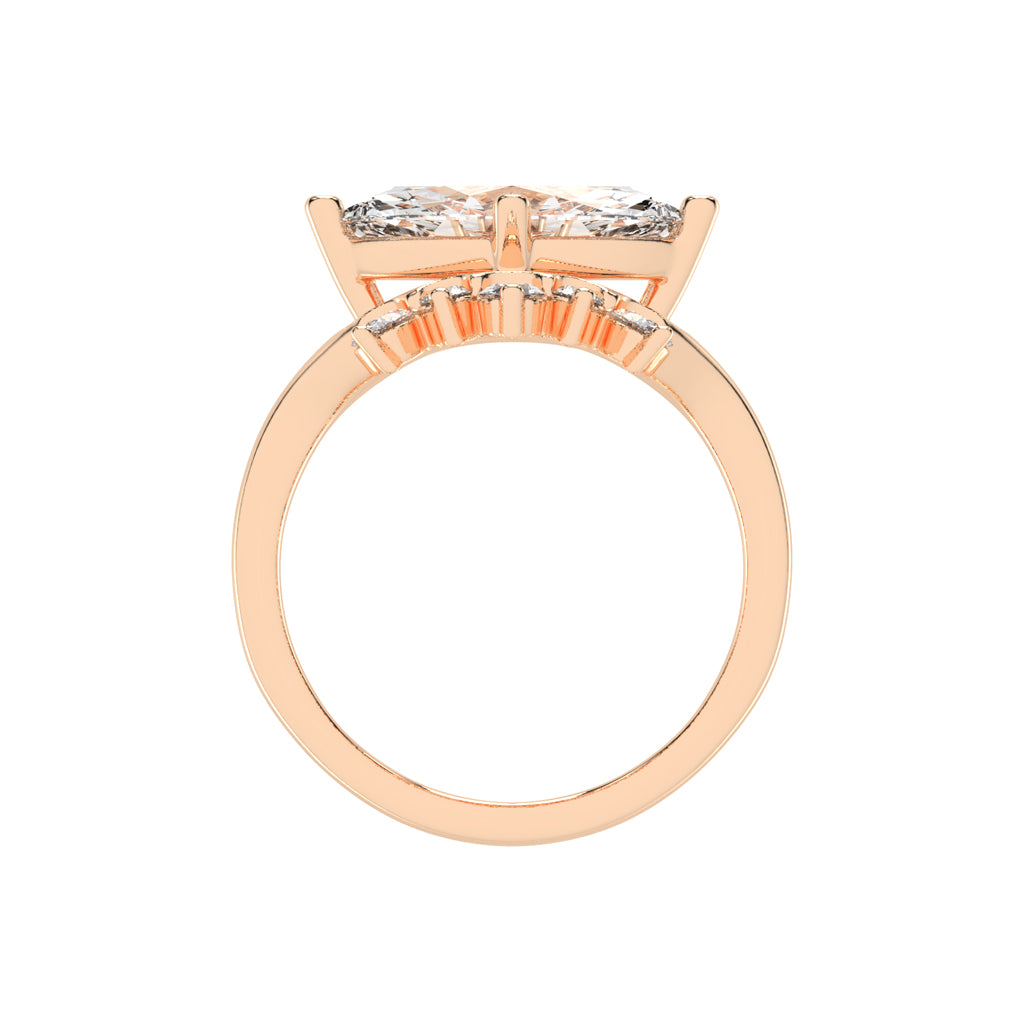 Veridia Thread Shank Marquise Cut Lab Diamond Ring
