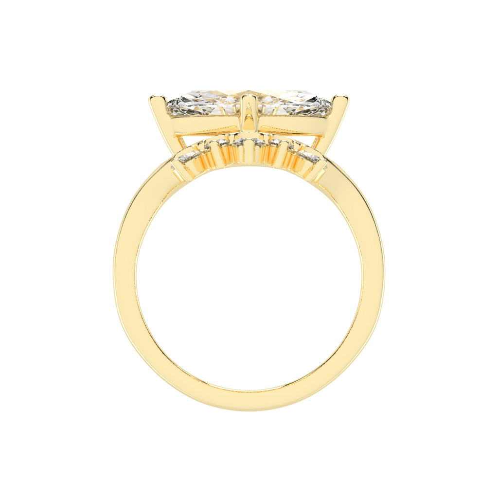 Veridia Thread Shank Marquise Cut Lab Diamond Ring