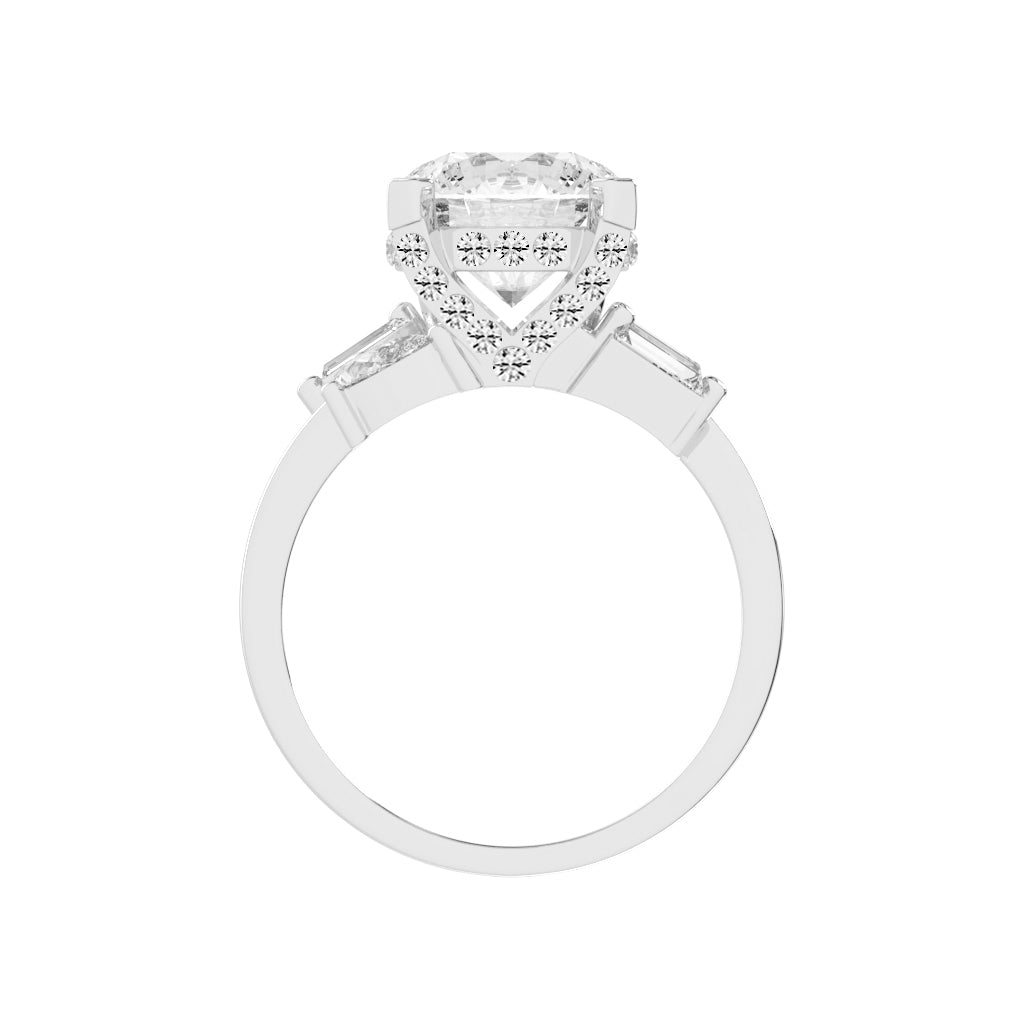 Quintara Tab Prong Round Cut Classic Lab Diamond Ring