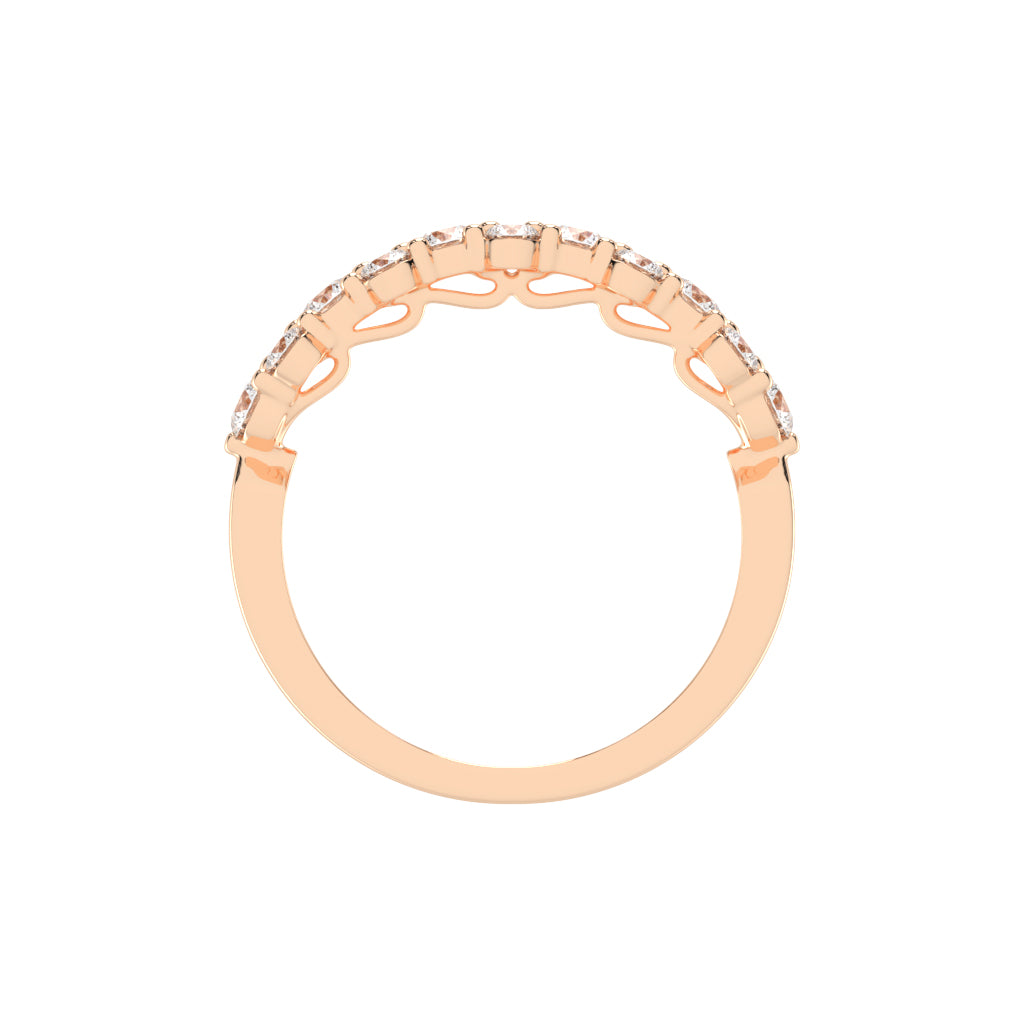 Bravia Six Prong Round Cut Eternity Lab Diamond Ring