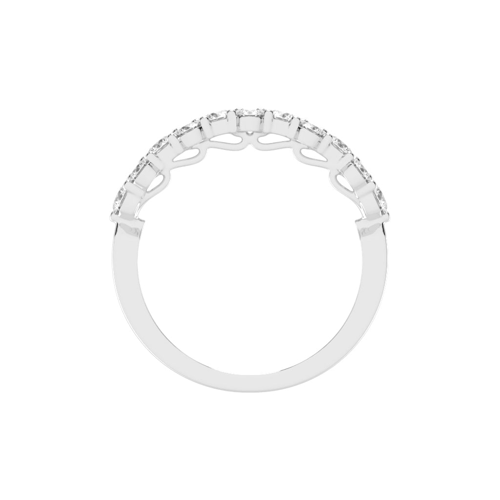 Bravia Six Prong Round Cut Eternity Lab Diamond Ring