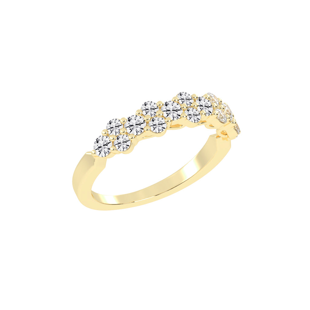 Bravia Six Prong Round Cut Eternity Lab Diamond Ring