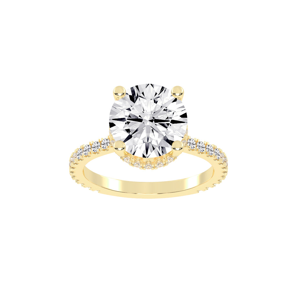 Harmonis Round Cut Engagement Lab Diamond Ring