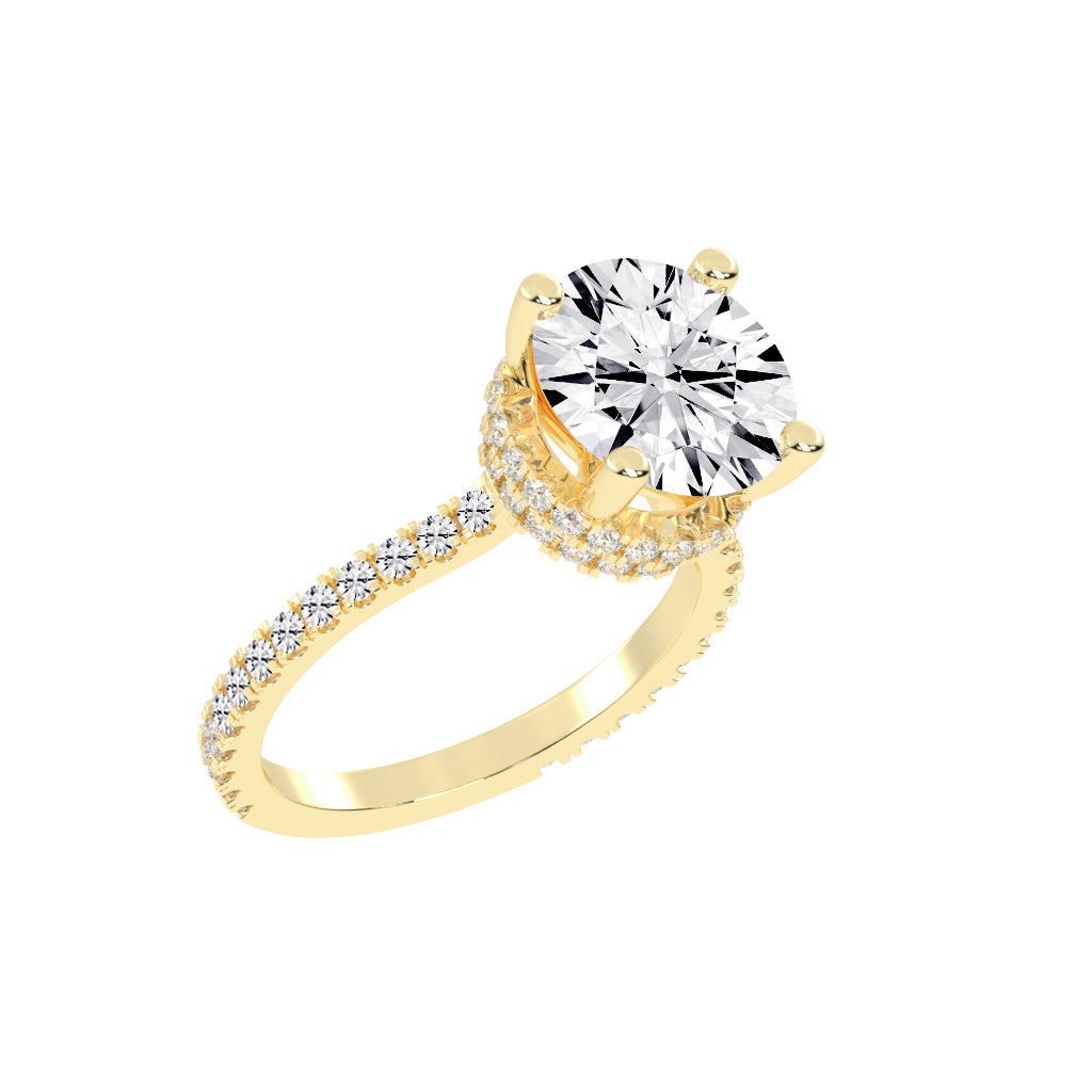 Harmonis Round Cut Engagement Lab Diamond Ring