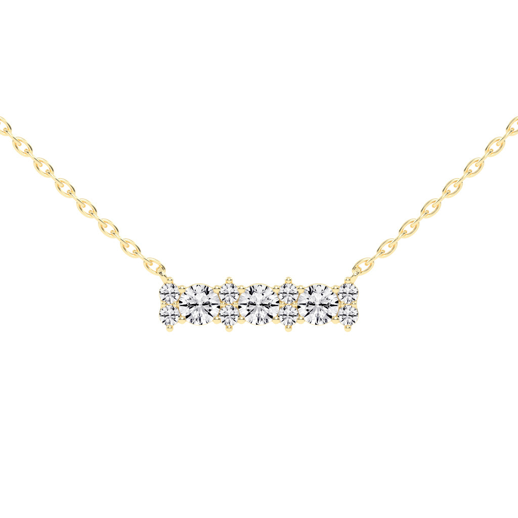 Kendra 2Ct Round Cut Fancy Lab Diamond Pendant