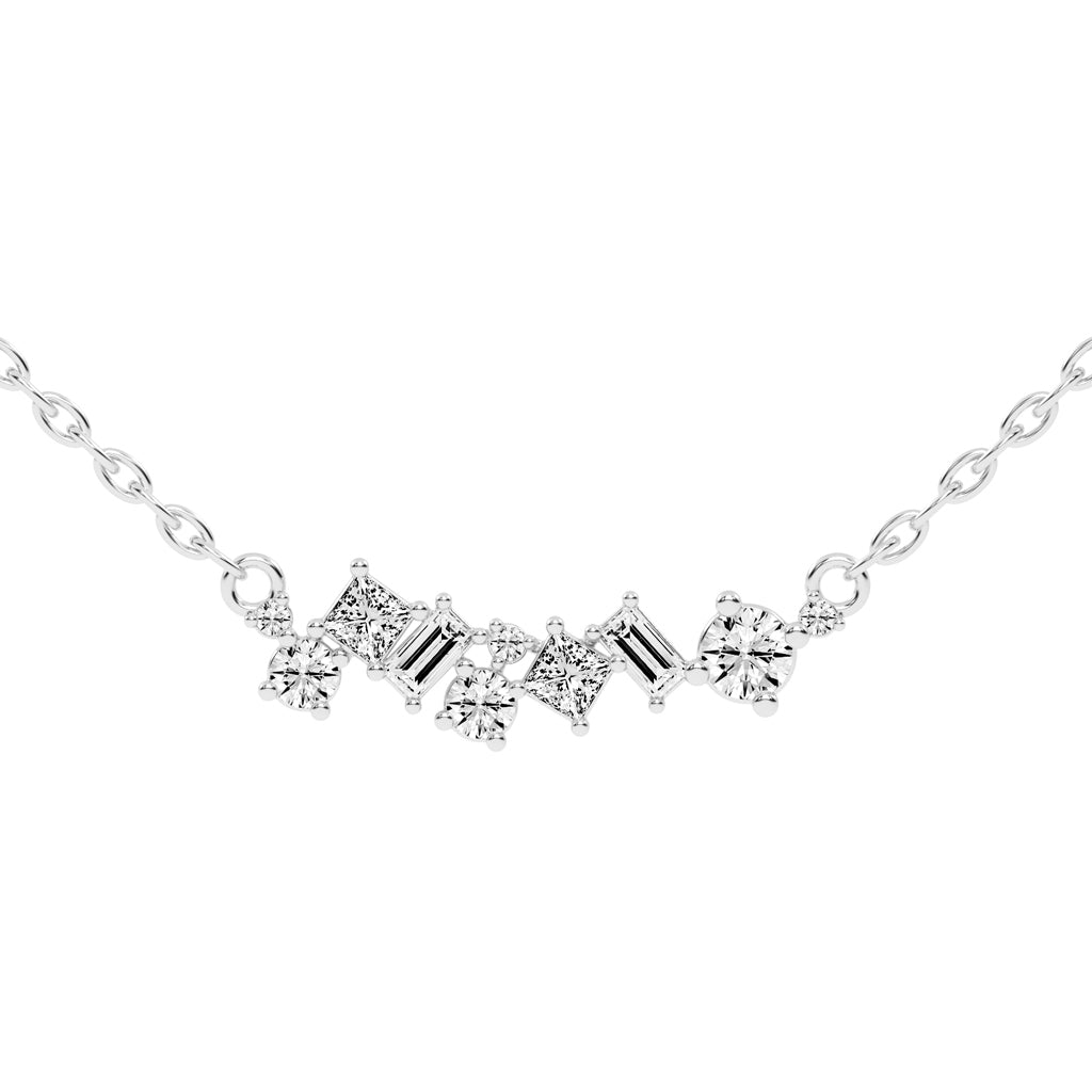Nerina Baguette Cut Fancy Lab Diamond Pendant