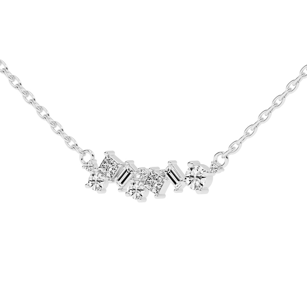 Nerina Baguette Cut Fancy Lab Diamond Pendant