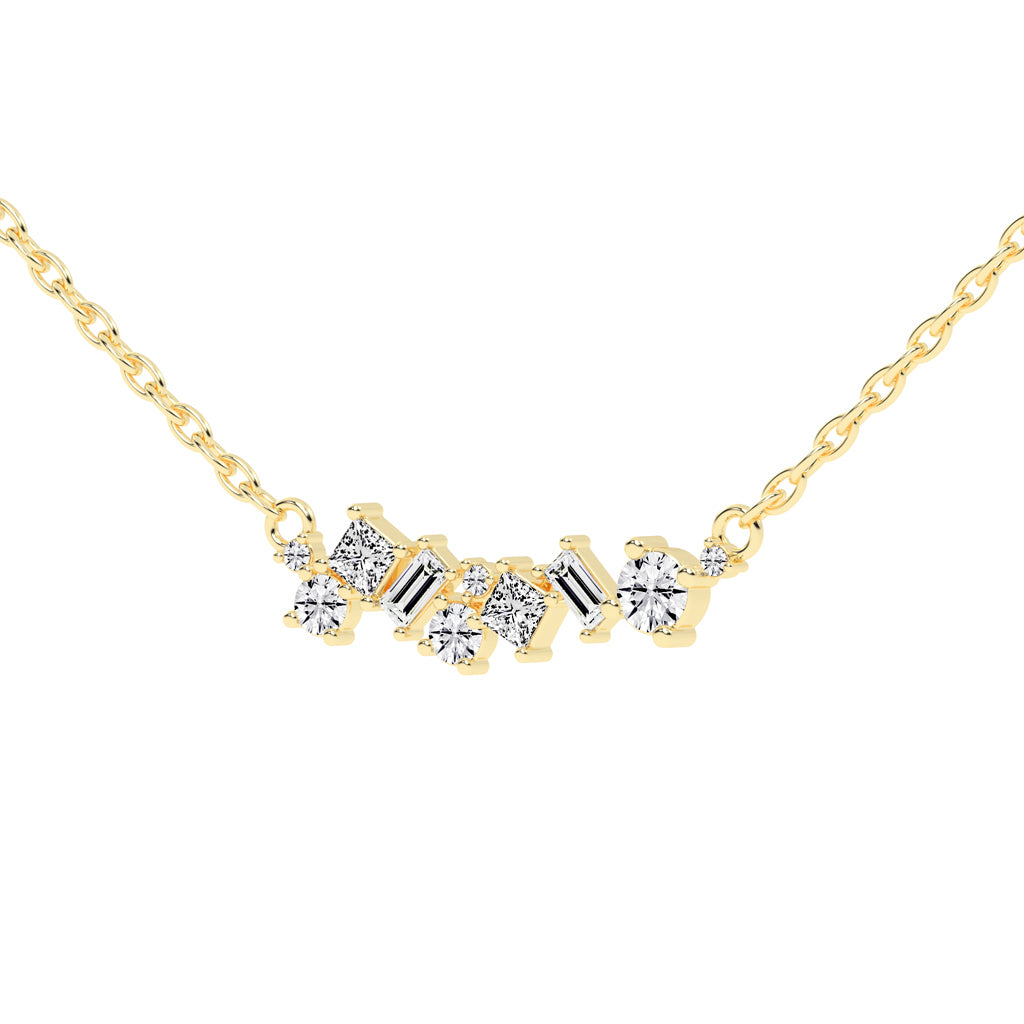 Nerina Baguette Cut Fancy Lab Diamond Pendant