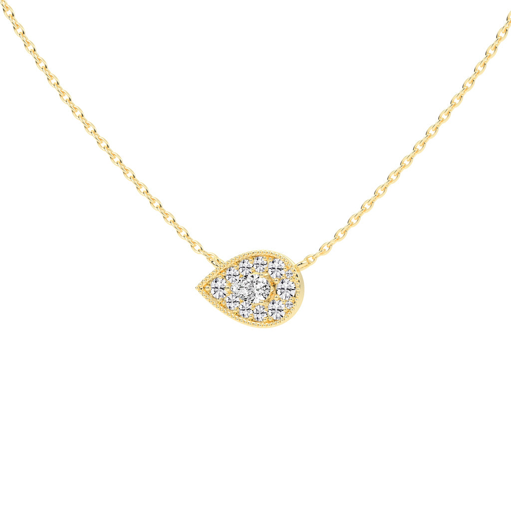 2.5Ct Round Shape,Yellow Gold,Halo Pendants