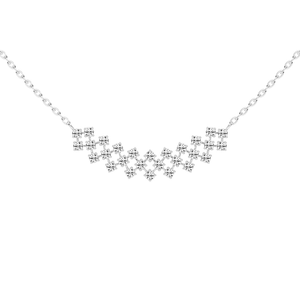 Evelyn 1.75Ct Three Layer Round Cut Fancy Lab Diamond Pendant