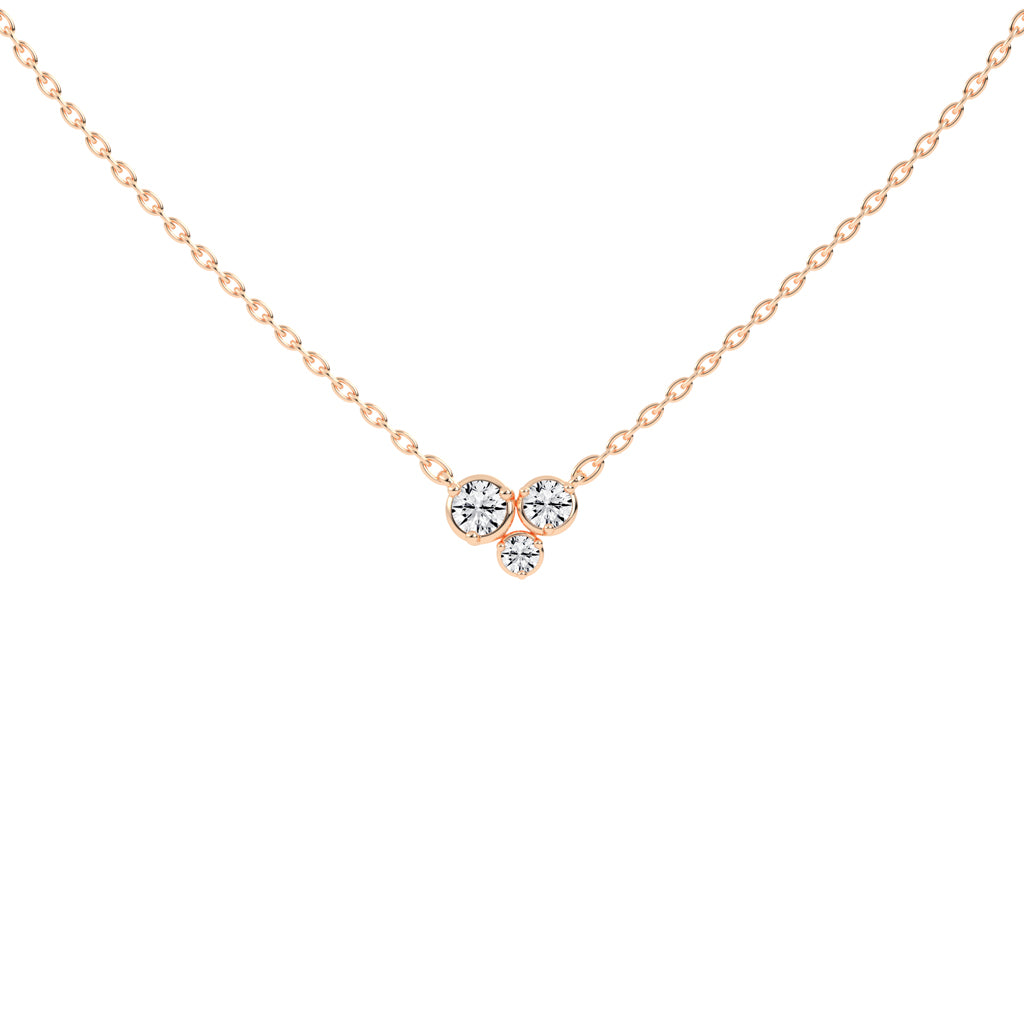 Mirella 1Ct Bezel Set Round Cut Fancy Lab Diamond Pendant