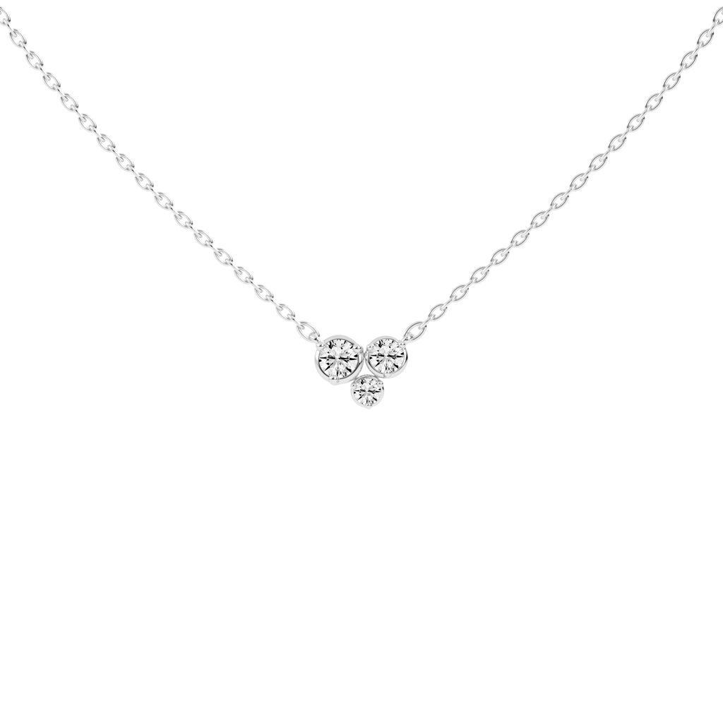 Mirella 1Ct Bezel Set Round Cut Fancy Lab Diamond Pendant