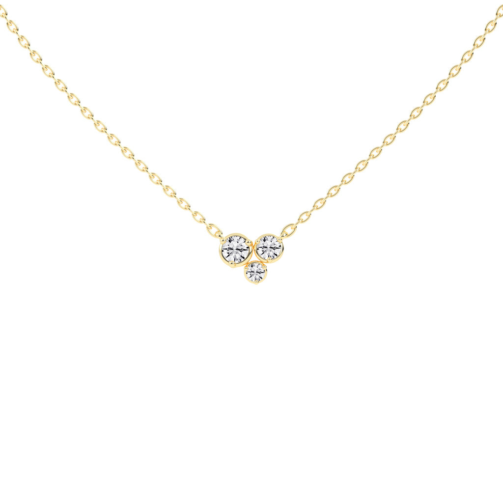 Mirella 1Ct Bezel Set Round Cut Fancy Lab Diamond Pendant