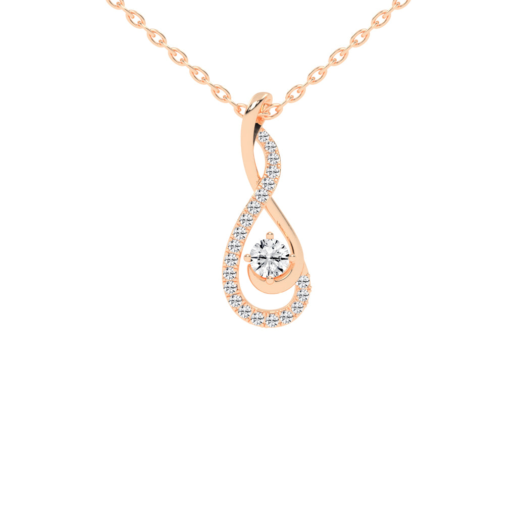 Kaira 0.5Ct Infinity Round Cut Fancy Lab Diamond Pendant