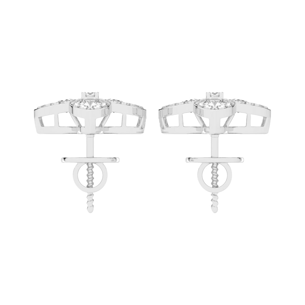 1Ct Round Shape, Rose Gold, Fancy Studs Earrings