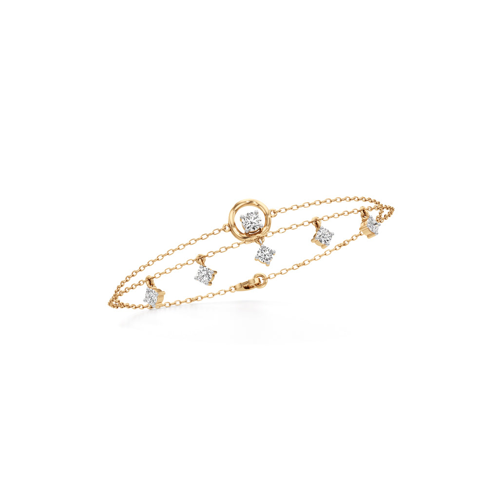 Maura Everyday Round Cut Chain Bracelet
