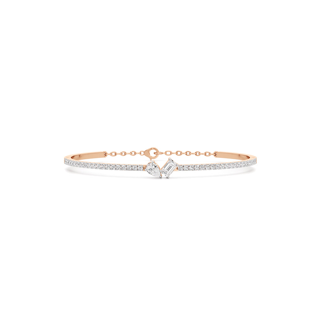 Nydia 1.25Ct Two Unique Cut Kada Bracelet