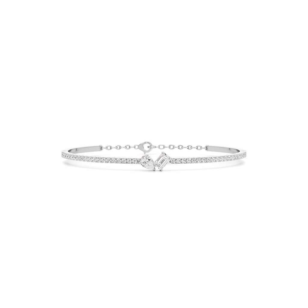 Nydia 1.25Ct Two Unique Cut Kada Bracelet