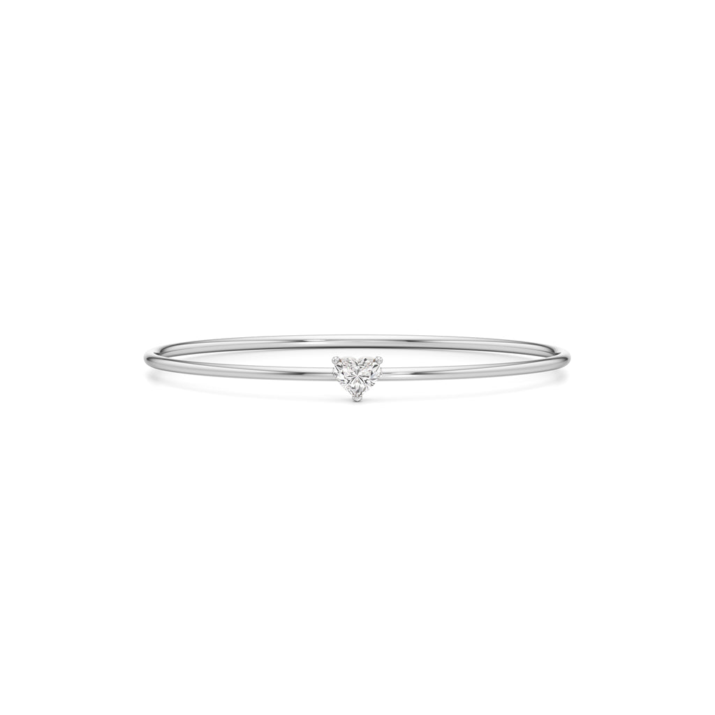 Divine Luster Single Heart Stone Delicate Bracelet