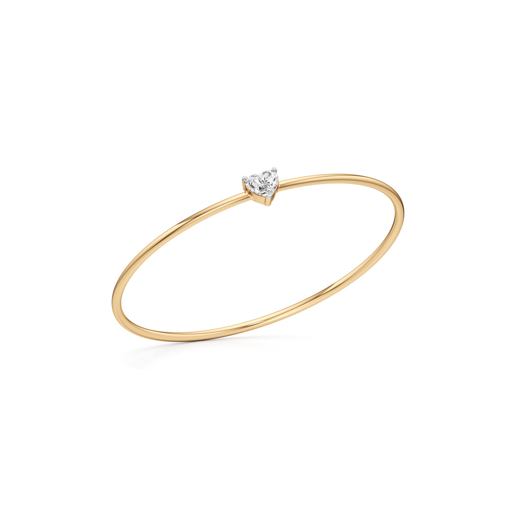 Divine Luster Single Heart Stone Delicate Bracelet