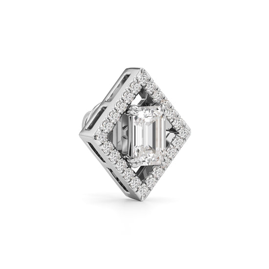 1.25Ct Emerald Shape Fancy Studs Earrings