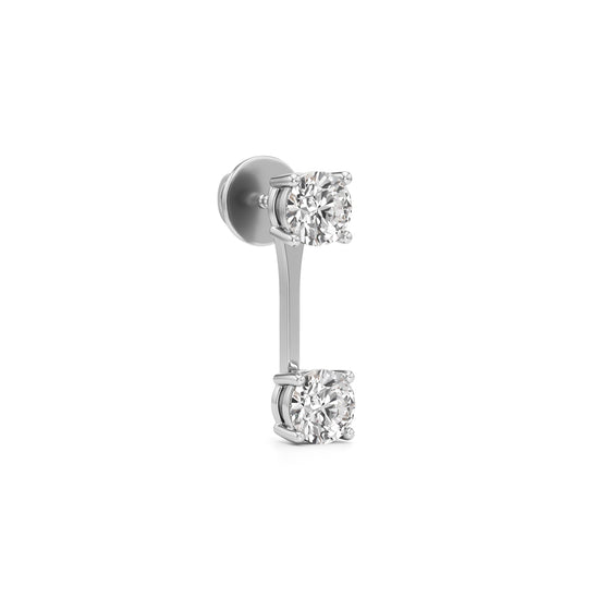 2Ct Round Shape Fancy Studs Earrings