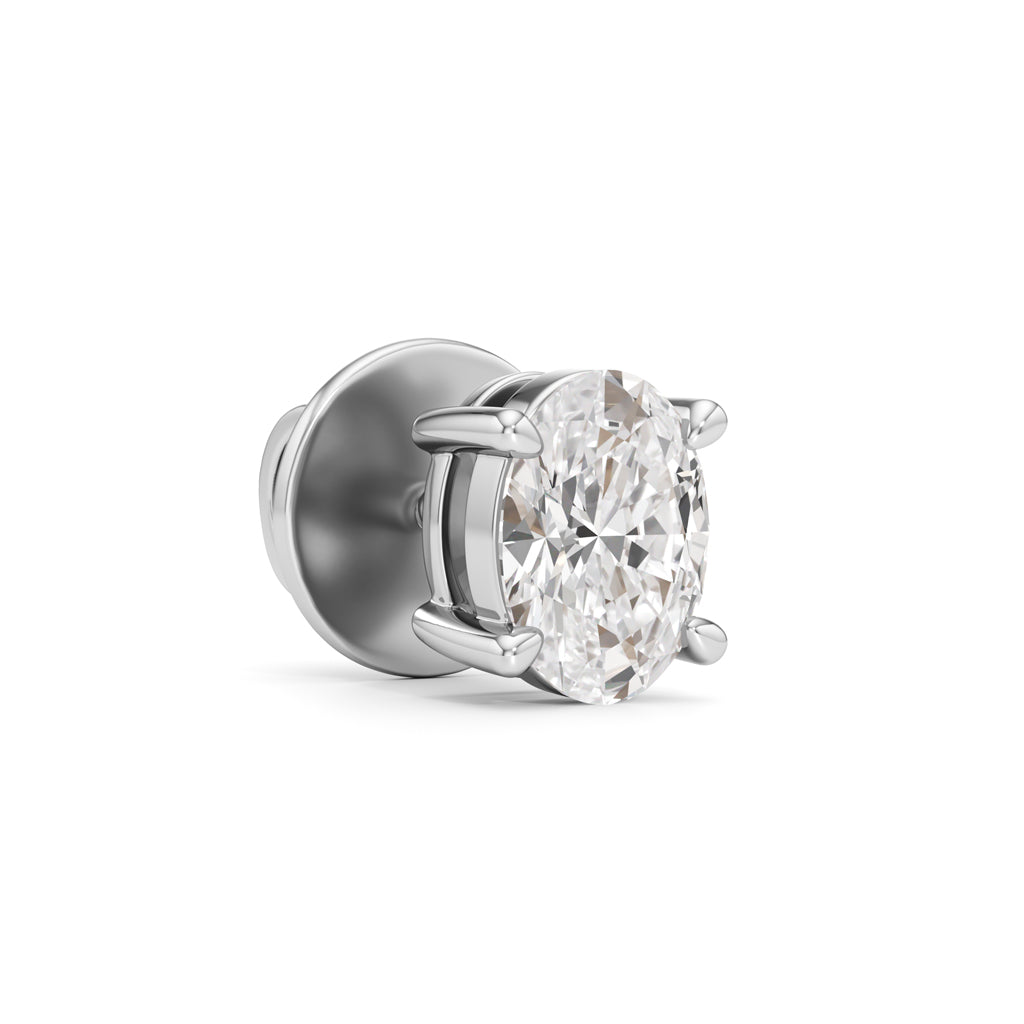0.5Ct Oval Shape Solitaire Studs Earrings