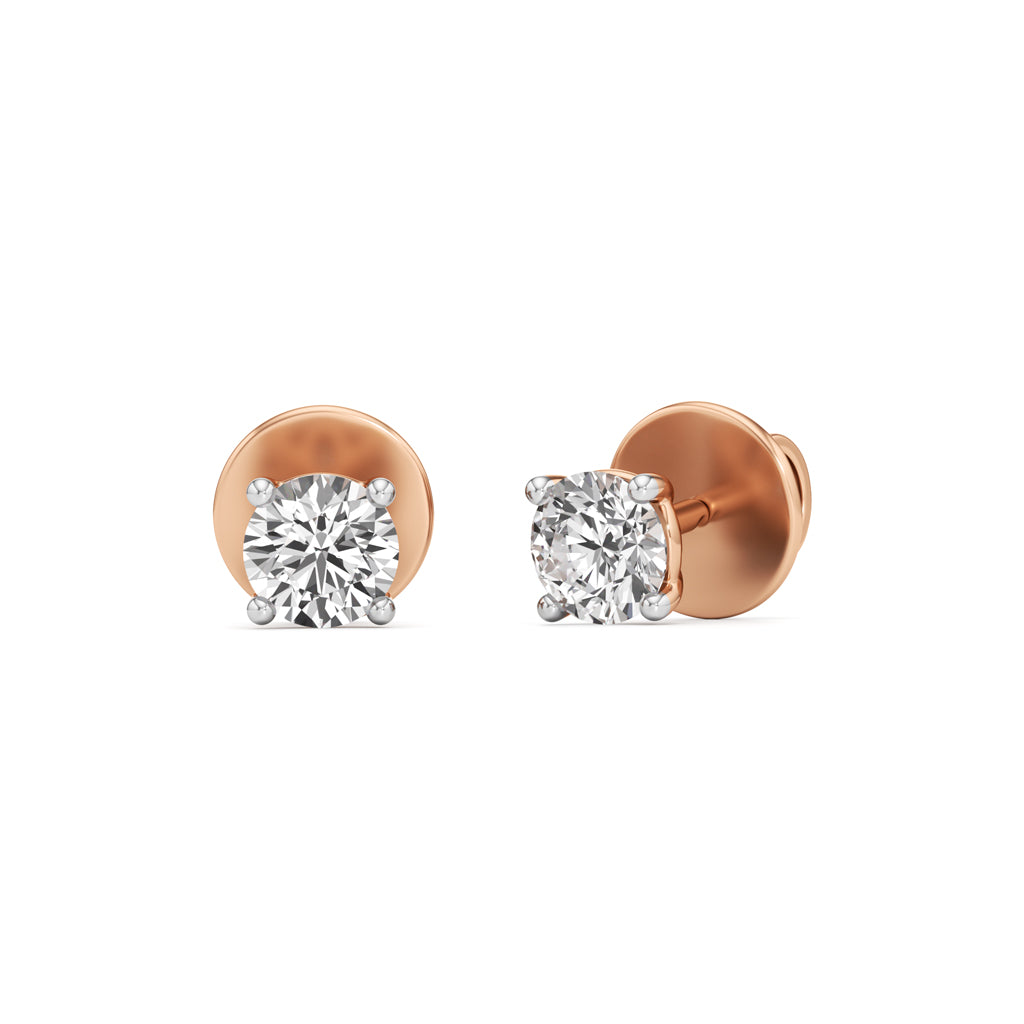 0.50 Ct Round Shape Solitaire Studs Earrings