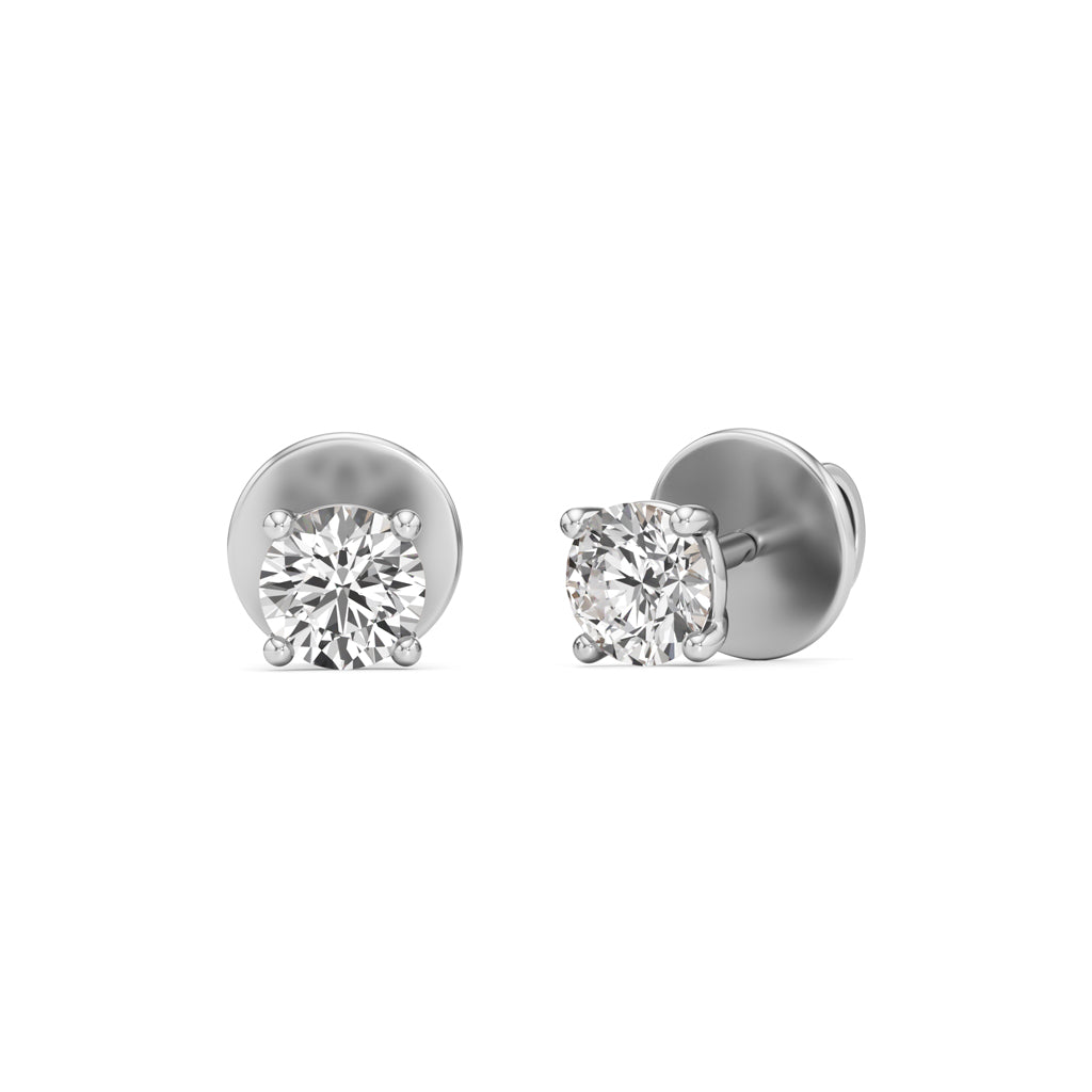 0.50 Ct Round Shape Solitaire Studs Earrings