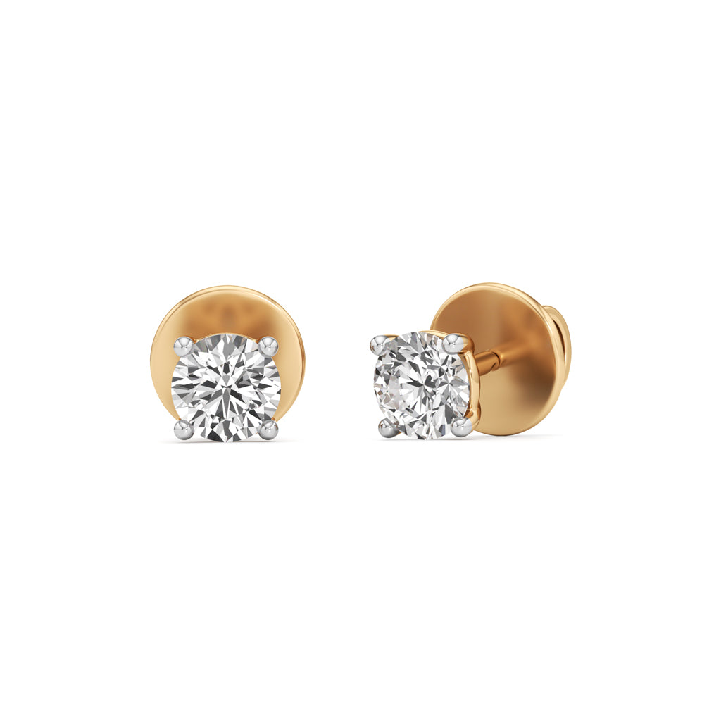 0.50 Ct Round Shape Solitaire Studs Earrings