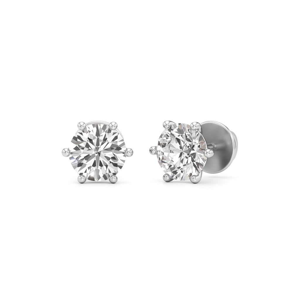2Ct Round Shape Delicate Earrings