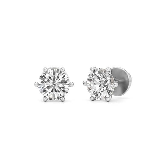 2Ct Round Shape Delicate Earrings