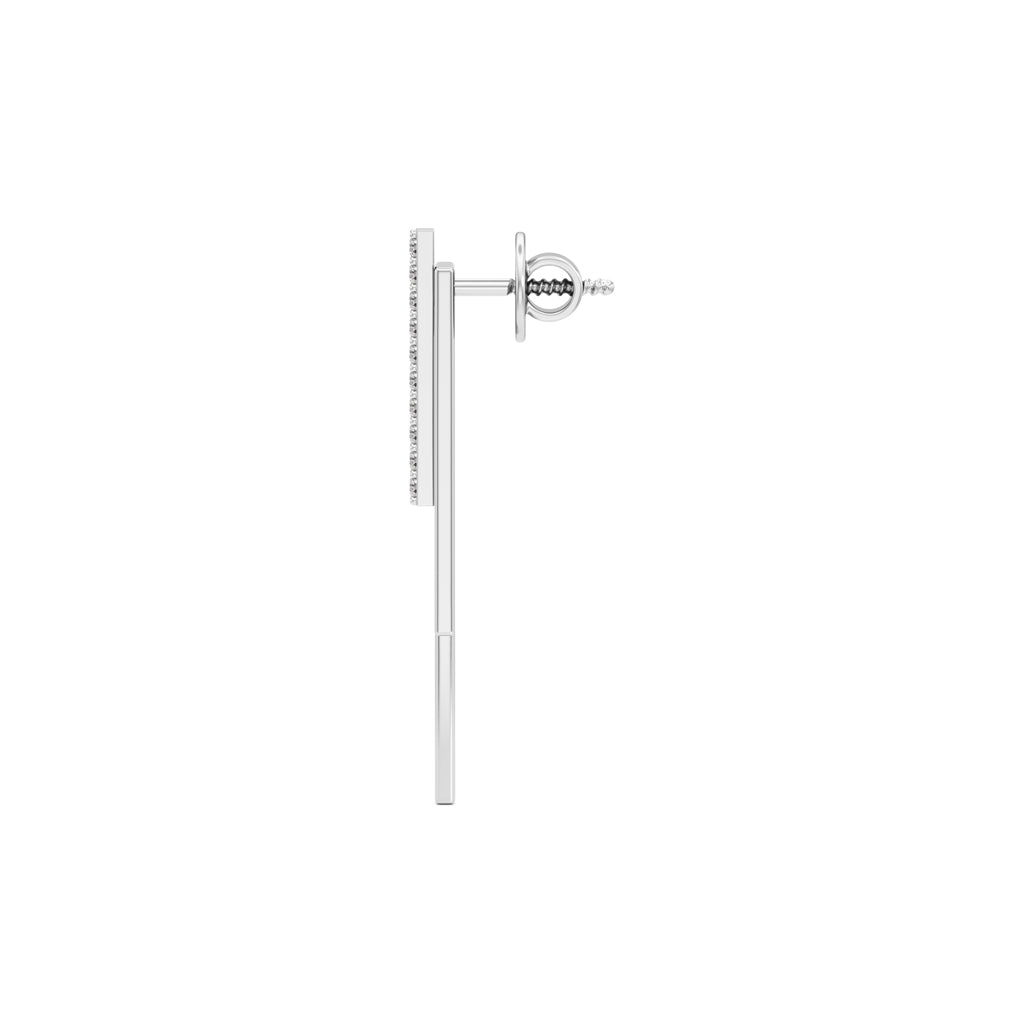 Radiant Lines Diamond Dangle Earrings