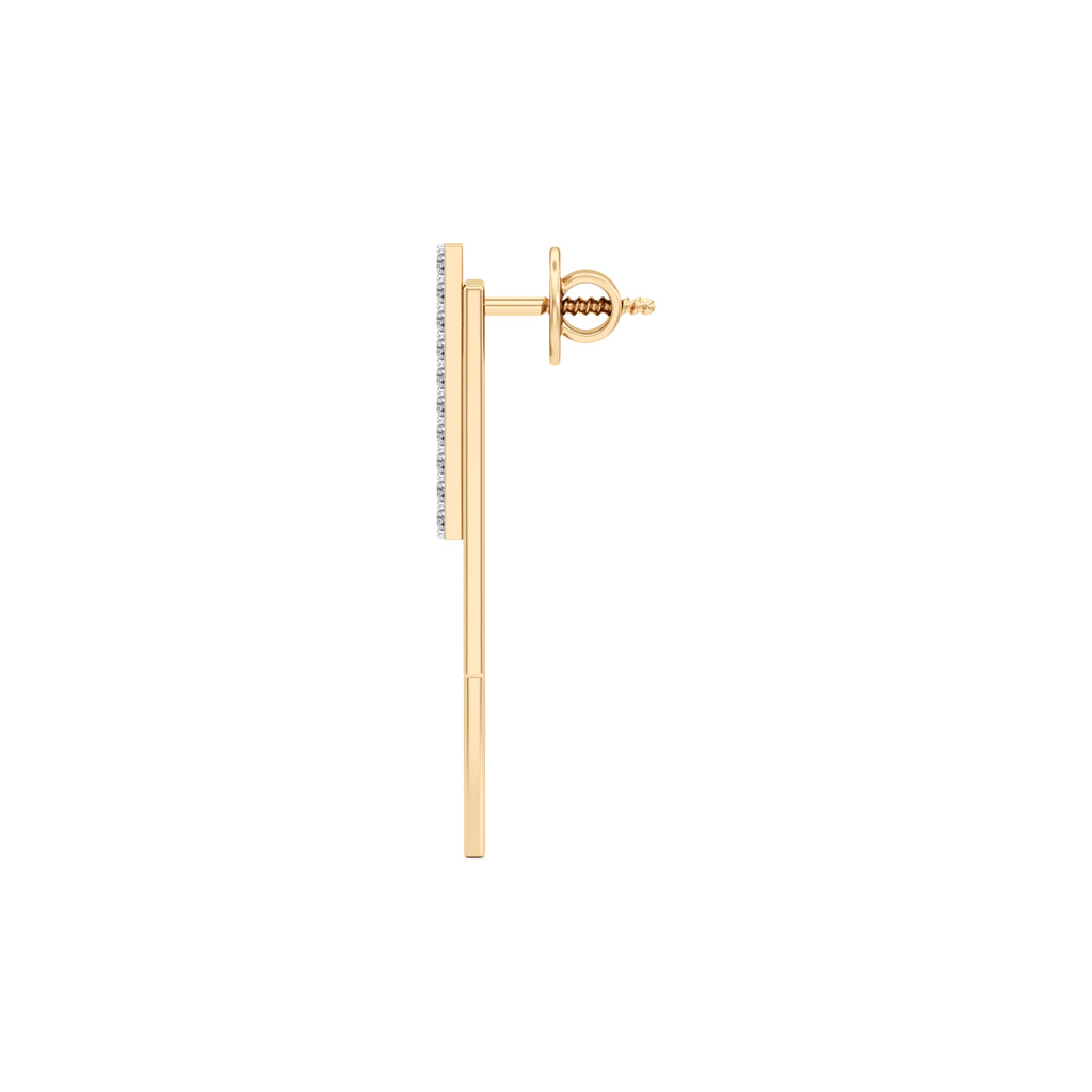 Radiant Lines Diamond Dangle Earrings