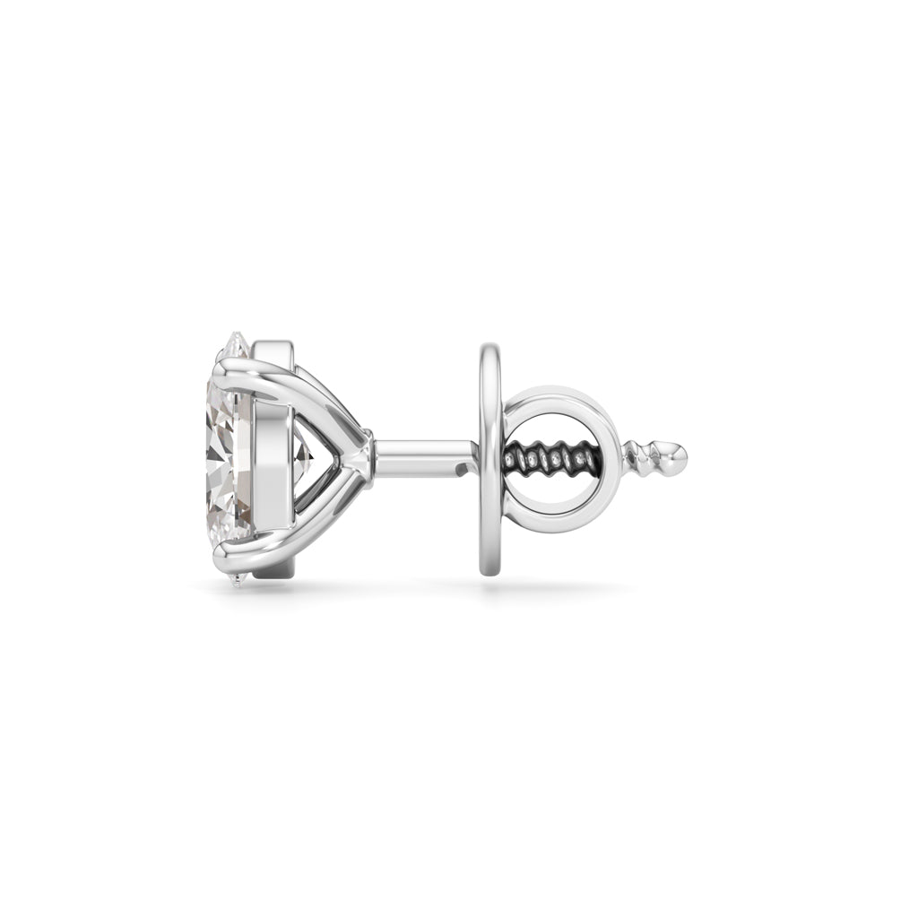 1Ct Oval Shape Solitaire Studs Earrings