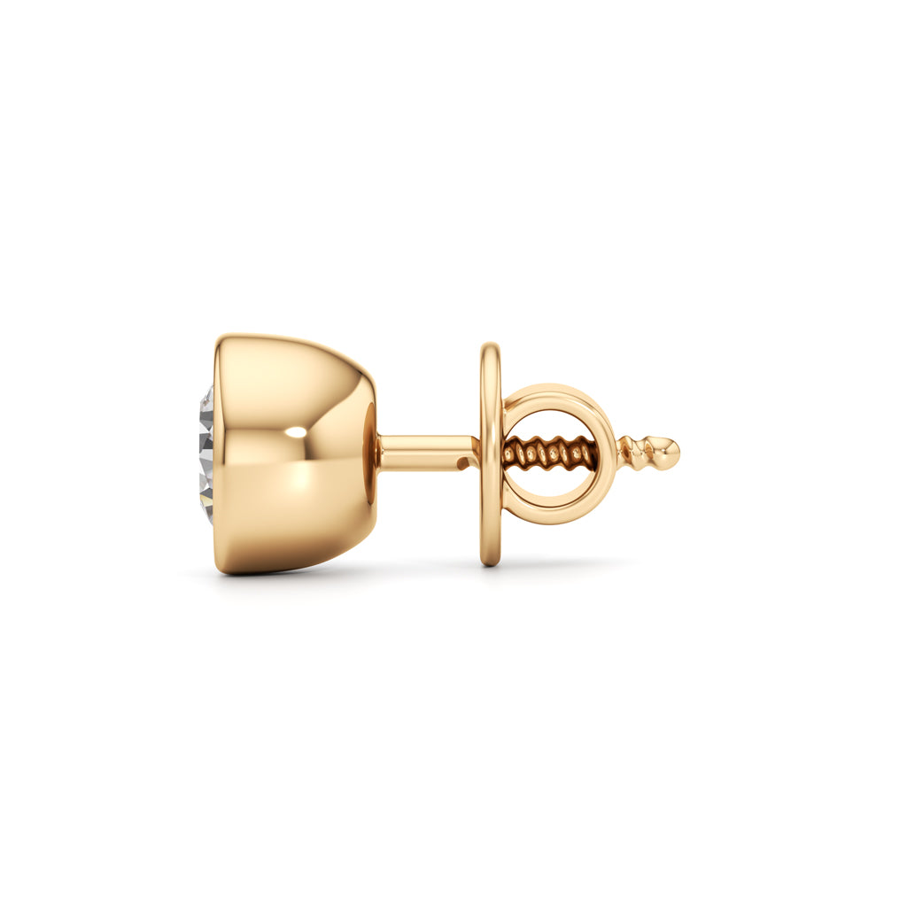 1Ct Round Shapem Solitaire Studs Earrings
