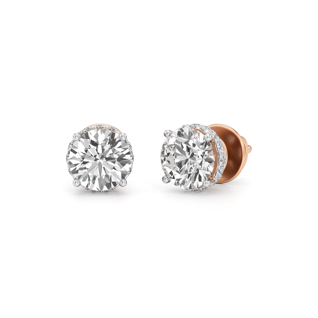 1.50Ct Round Shape Solitaire Studs Earrings