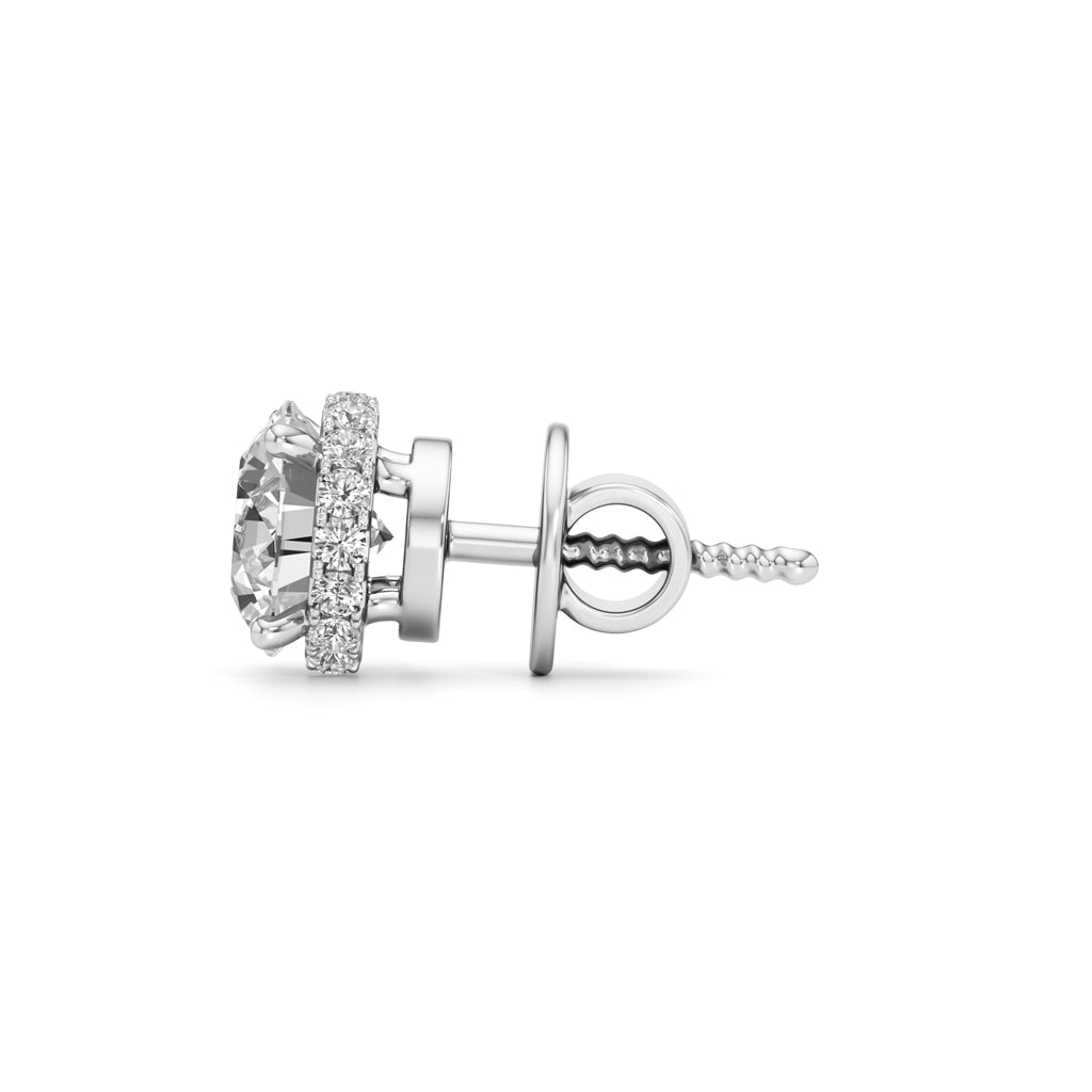 1.50Ct Round Shape Solitaire Studs Earrings