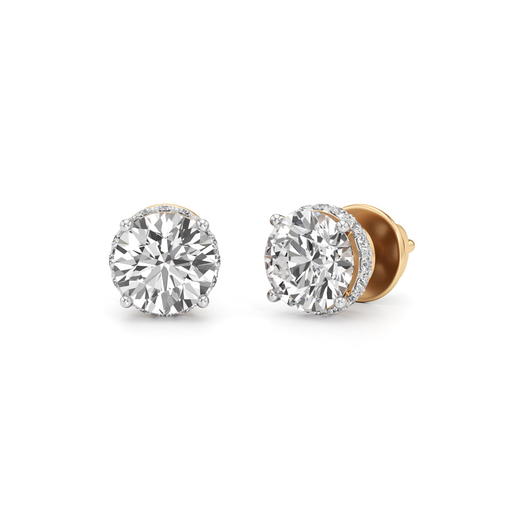 1.50Ct Round Shape Solitaire Studs Earrings