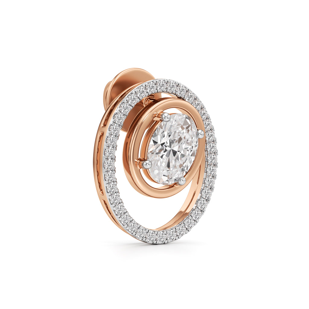 2.25Ct Oval Shape Fancy Studs Earrings