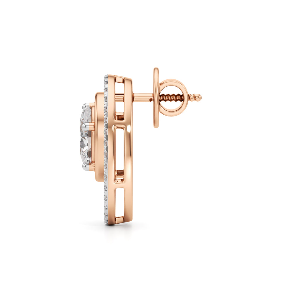 2.25Ct Oval Shape Fancy Studs Earrings